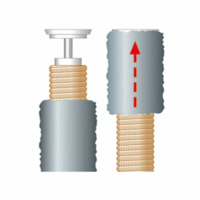 Deckenspanner Säule Durchmesser 11,5 cm 57 cm Länge PP-Tauwerk von Clevercat