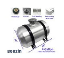 Universal 10''x16'' 5 Gallon Fuel Tank 1/4'' NPT Center Fill Gas Tank For Motor