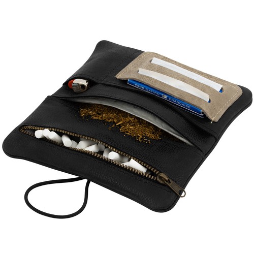 SIMARU Leder Tabaktasche für 30g Tabakbeutel, Dreher-Tasche aus Echtleder - Bild 8 von 13