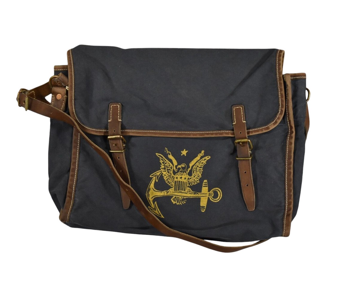Ralph Lauren RRL Vintage Distressed Canvas Leather Nautical