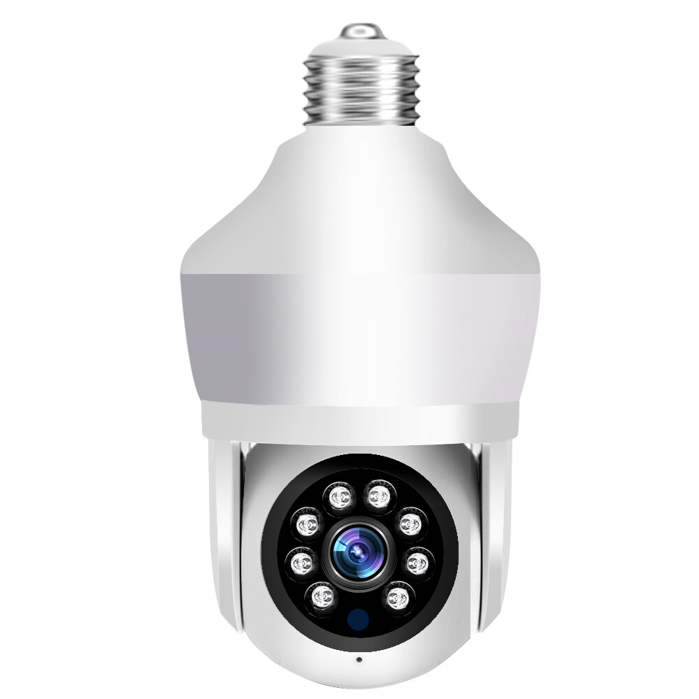 E27 Light Bulb Camera Wireless Wi-Fi IP Home Security Cam HD 1080P IR Night