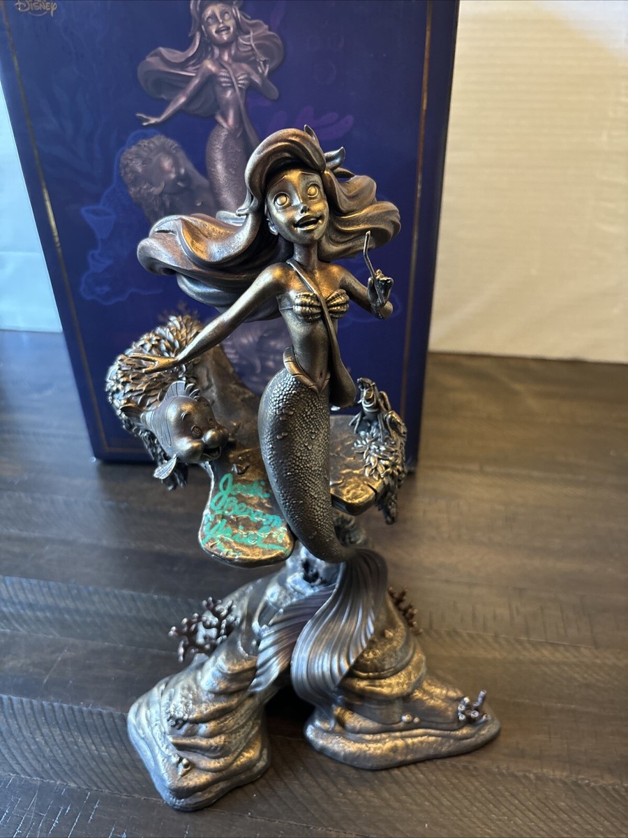 The Little Mermaid Bronze 11” Statue HAND SIGNED By Jodi Benson
