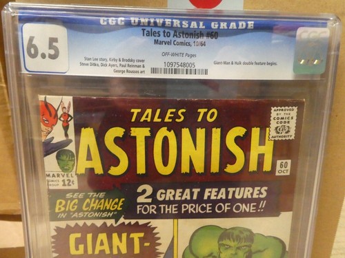 Marvel Comics Tales to astonish 60 1st Appearance Giant Man Hulk 6.5 CGC - Picture 2 of 3