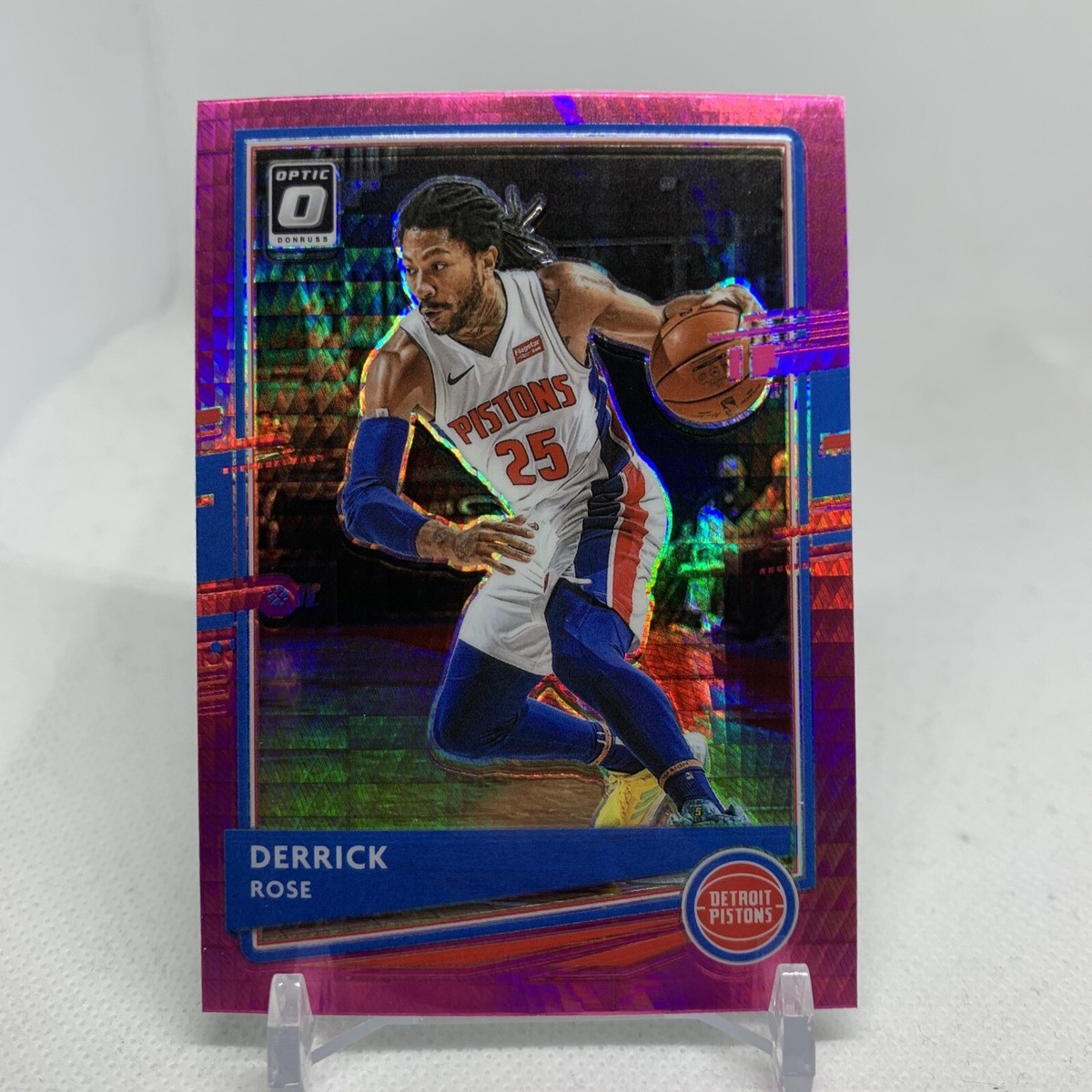 Derrick Rose 2020-21 Optic Basketball Pink Hyper Prizm Refractor