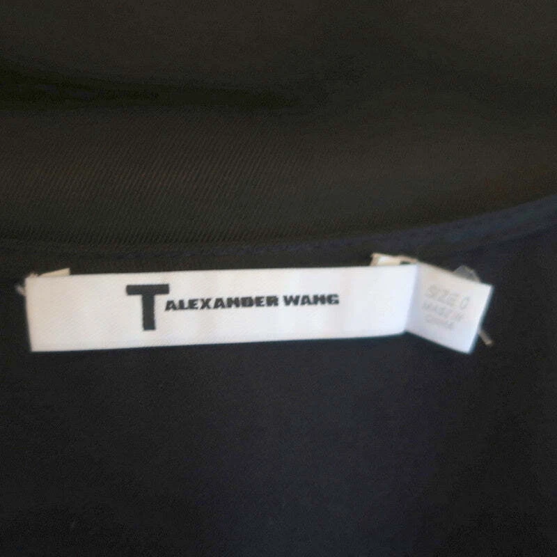 Mini abito senza maniche T di Alexander Wang nero cupro modale taglia 0