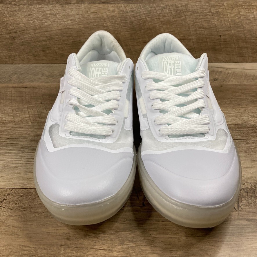 VANS Ave Leather White/White Skate Pro Low Authentic Shoes