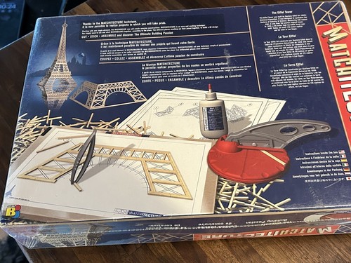 Matchitecture Eiffel Tower Paris Wood Matchstick set Jouets NEW IN BOX SEALED - Picture 5 of 5