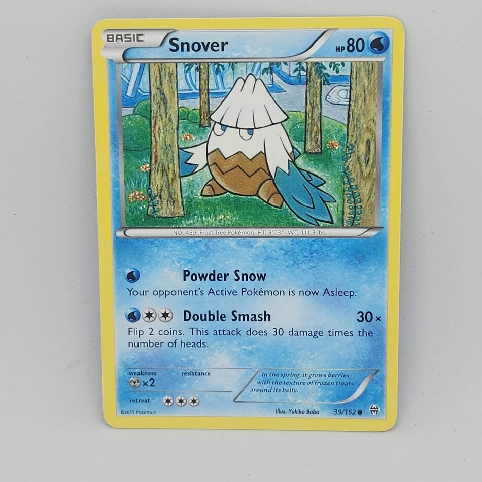 Pokemon Snover 39/162 BREAKthrough Common Basic Water TCG Card