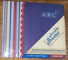 Adorable Albums By JUST JINGER DESIGN ABC School Days Predesigned 8x8  Scrapbook
