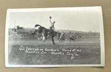 Joe Edwards on Sundown Round Up 1925 - Pendleton Oregon Postcard - Rare