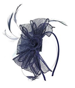 dark navy wedding hat