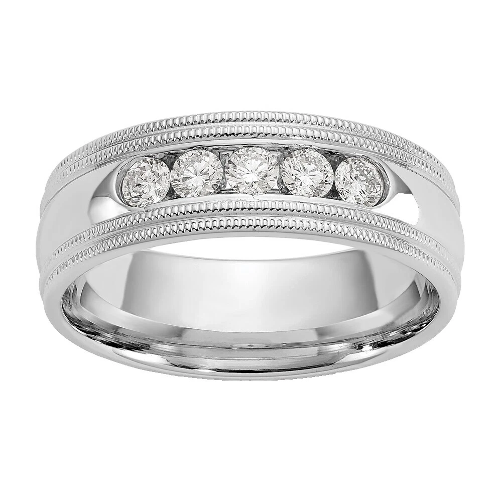 White Gold Rings for Men 9 Ring