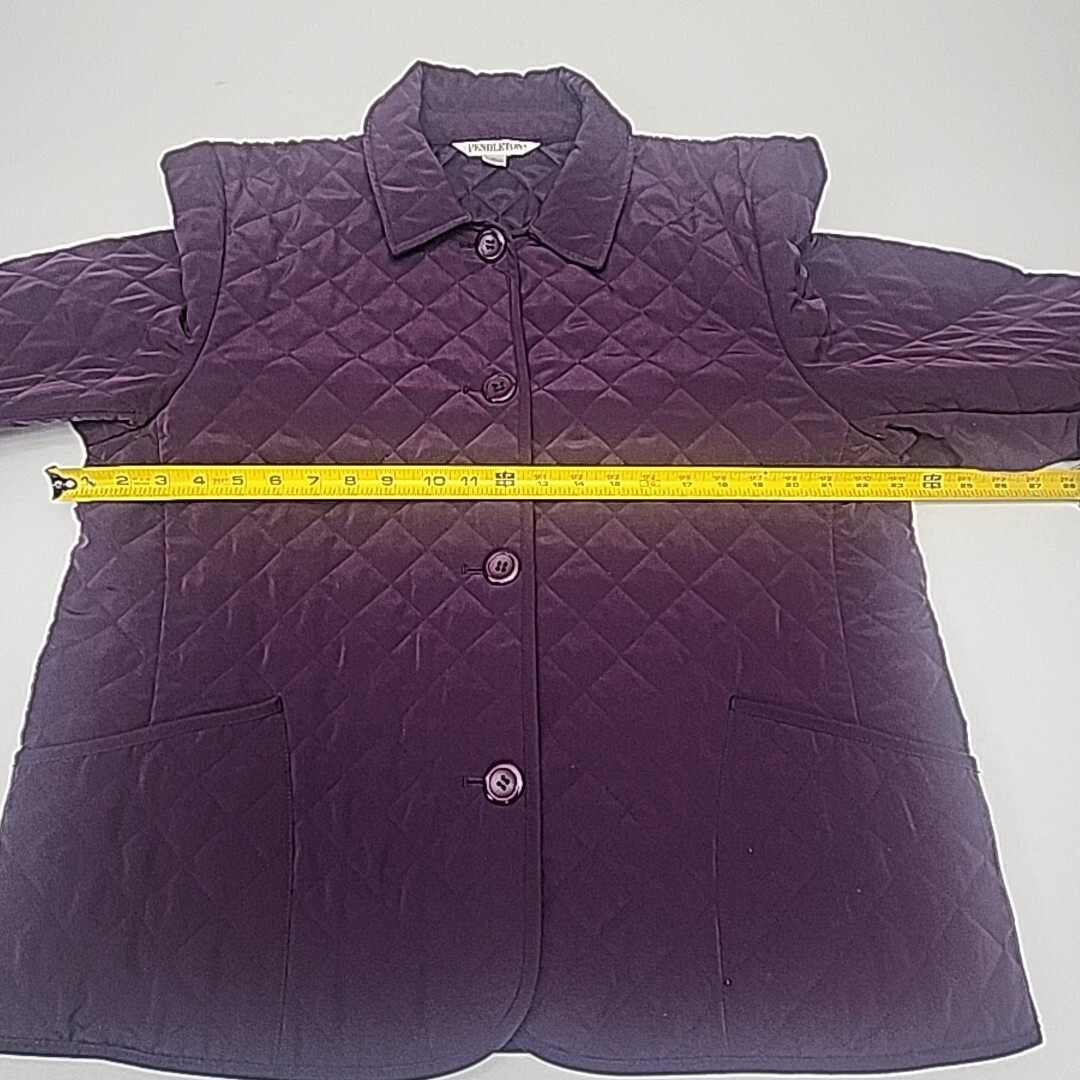 Pendleton Jacket Quilted Lined Button Purple Size… - image 10