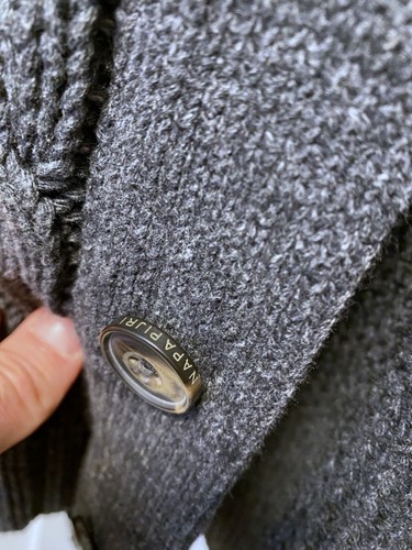 Authentic Napapijri 50% Wool Cable Knit Sweater cardigan Men's size XL - Picture 7 of 13