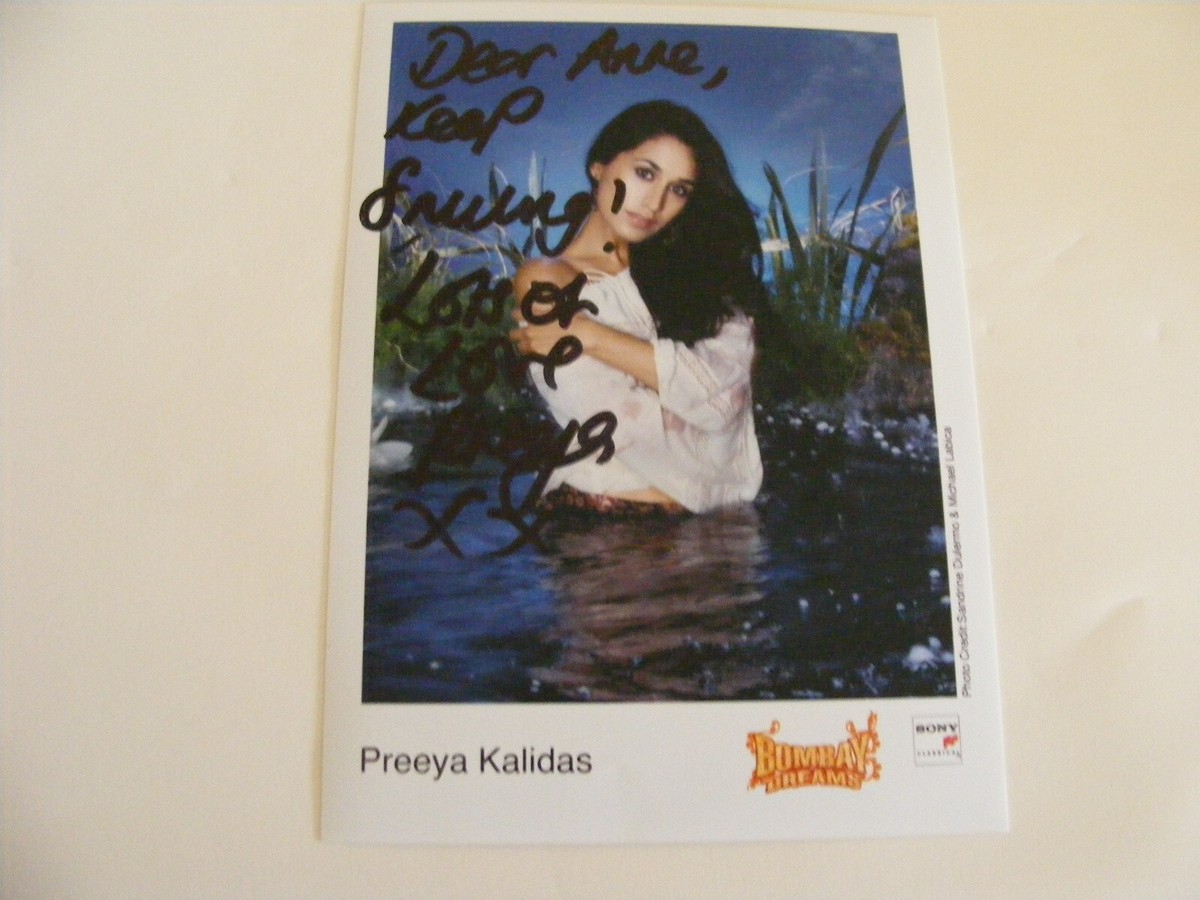 PREEYA KALIDAS Promo Photo Autograph TV Theatre Actress and Singer