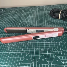 KIPOZI Pro Hair Straightener Styling LCD Flat Iron K-137 Rose Pink K-137