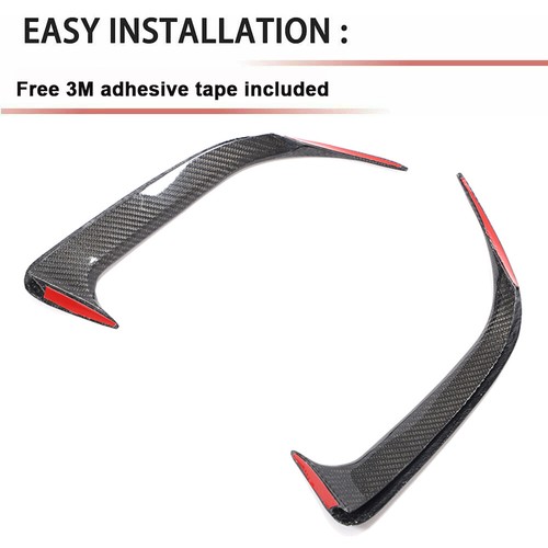 For Benz W117 C117 CLA250 CLA45 REAL CARBON Rear Bumper Splitters Vent Fins - Foto 7 di 12