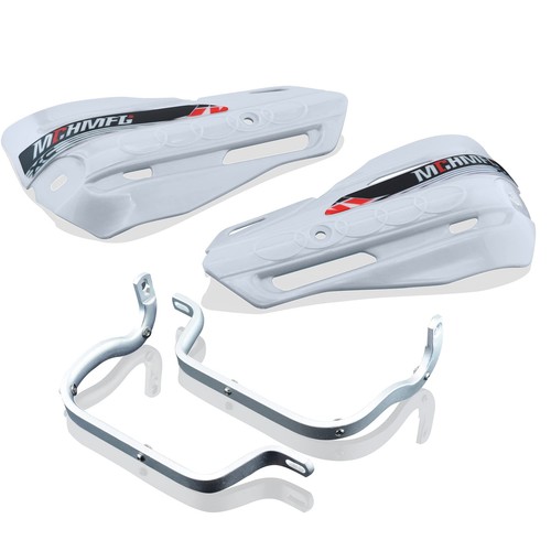 Dirt Bike Hand Guards White Universal Motorcycle Handguards Grips Pit ATV MX - Picture 3 of 7