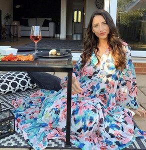 h&m chiffon floral dress