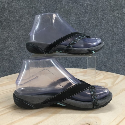 Sandali Jambu donna 6 M perizoma a cappuccio nero pelle punta comodi casual - Foto 2 di 18