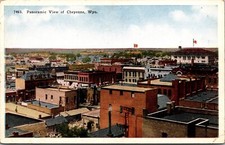 Cartolina veduta panoramica di Cheyenne, Wyoming