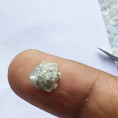 2,43 kt natürlicher loser Diamant roh rau weiß grau Farbe I3 Reinheit 8,57 mm...