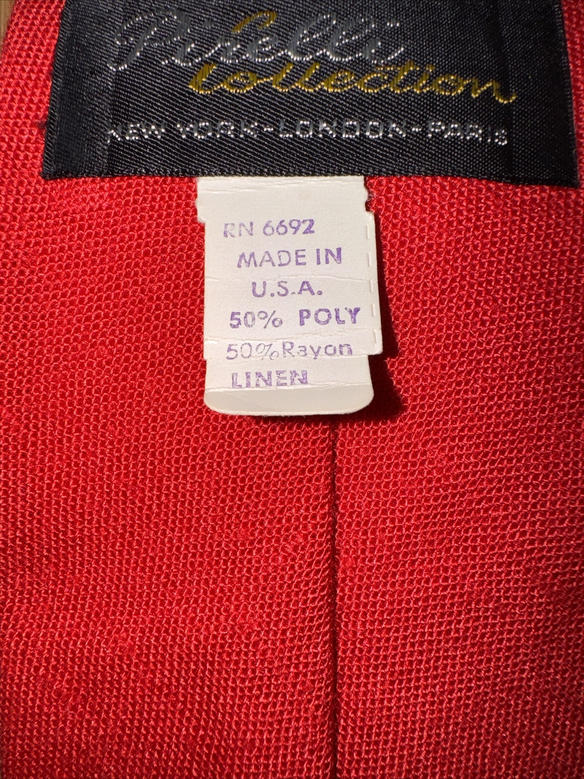 Pirelli Collection Solid Red Polyester Rayon Tie … - image 3