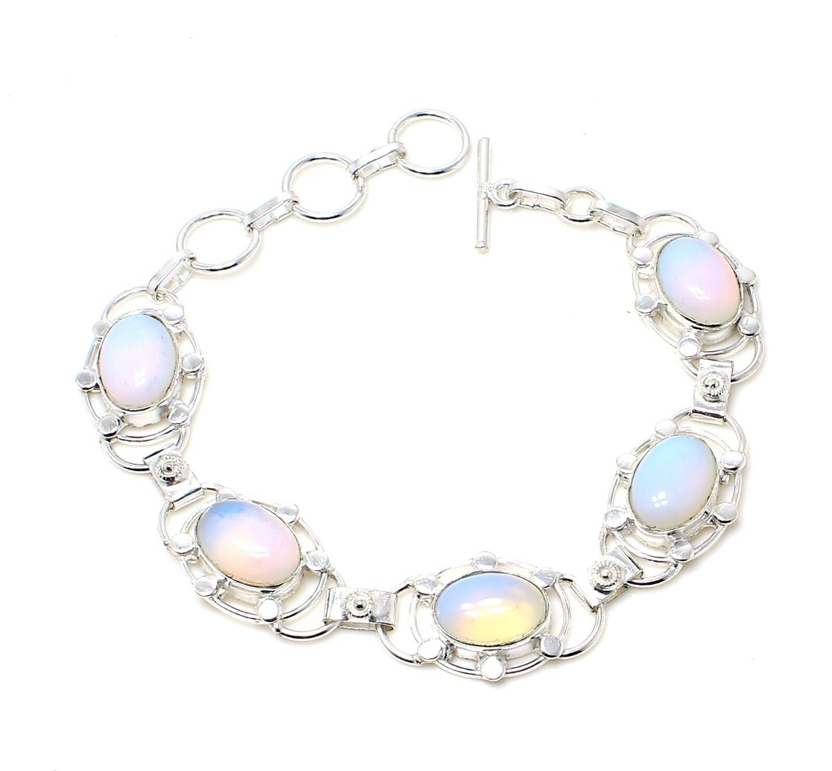 mantraroma Bracciale in Argento 925 con Pietra preziosa Viola e