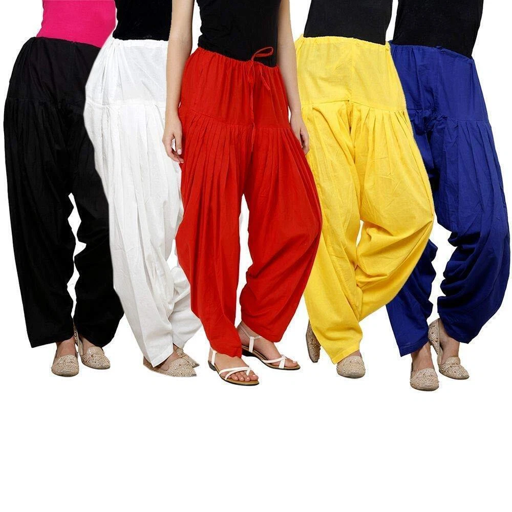 Women Cotton Salwar Shalwar Bottom Wear Punjabi Dress Girls Pants Trousers