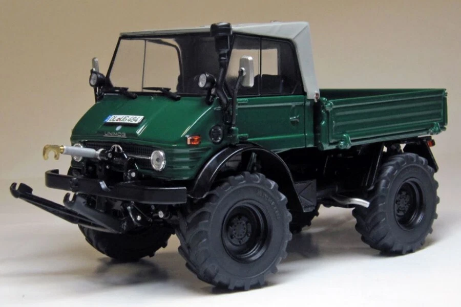 MODELLINO CAMION STATICO WEISE-TOYS UNIMOG 406 U84 1971-1989 WITH SOFT TOP 1/32 - Immagine 3 di 4