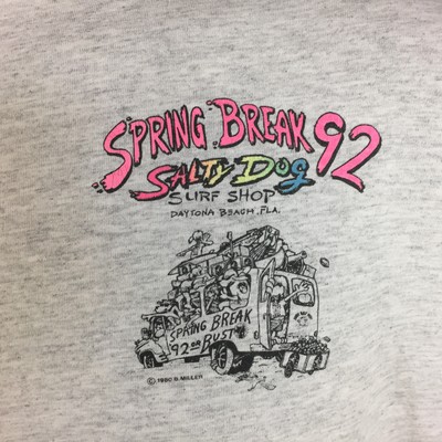 Vintage 80s 90s Salty Dog Spring Break Neon Gray Surf Skate Vintage 80s 90s Salty Dog Spring Break Neon Gray Surf Skate