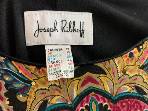 Joseph Ribkoff Multi Color Sequin Sheath Dress, Sleeveless, Size 14 - NEW! $230 - 第 2/17 張圖片