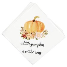 A Little Pumpkin is On The Way Napkins 50-Pack for Baby Shower Party Decorations