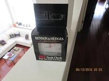 Benson & Hedges Signature Collection Desk Clock , New In  Box ,1991 ,  Lot of 2