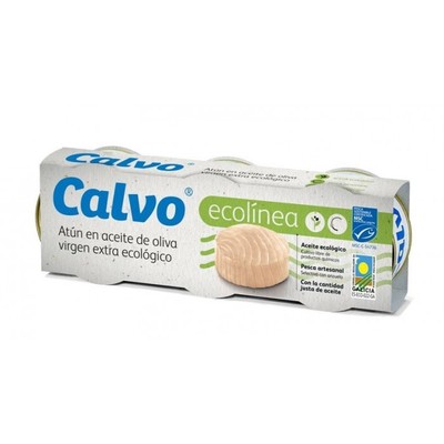 Calvo Ecolínea Atún en Aceite de Oliva Virgen Extra ecológico (3 x 65g)