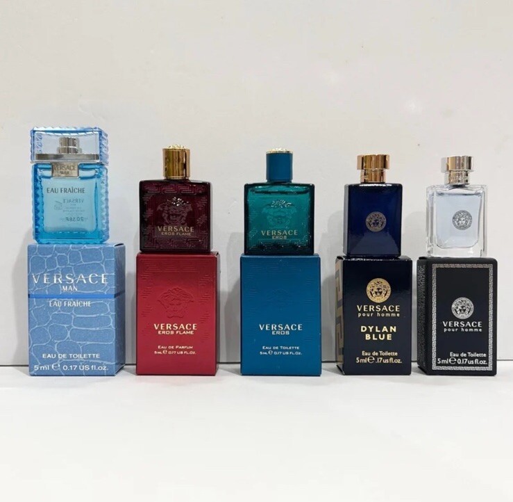 Versace Cologne 5pc Mini Perfume Set For Men