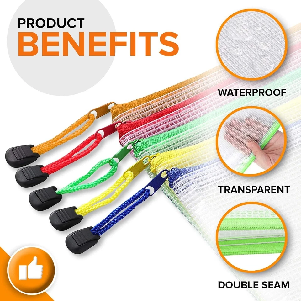 Bolsas versátiles con cremallera para documentos - Elegante solución de clasificación con resistencia al agua Foto 4 de 4