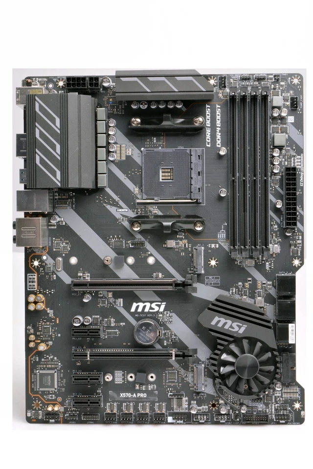 MSI X570-A PRO AMD Sockel AM4 ATX-Mainboard GAMING (NEW BIOS) refurbished - Bild 3 von 3