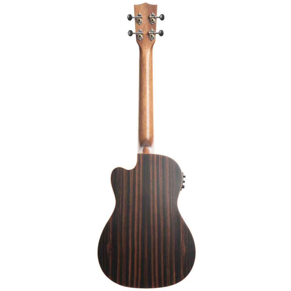 Kala Solid Spruce Top Striped Ebony Cutaway Baritone Acoustic Electric Ukulele - Image 3 of 4