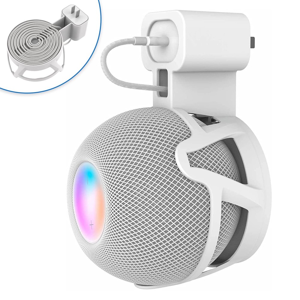 Wall Mount Holder for HomePod Mini with Cord Management for Neat Setup