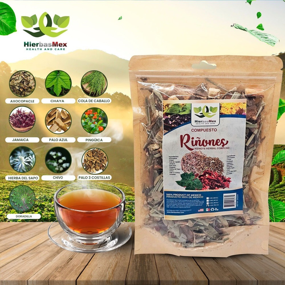 Riñones Compuesto Herbal 4 Oz -  Kidneys 4 oz HierbasMex Natural Compound