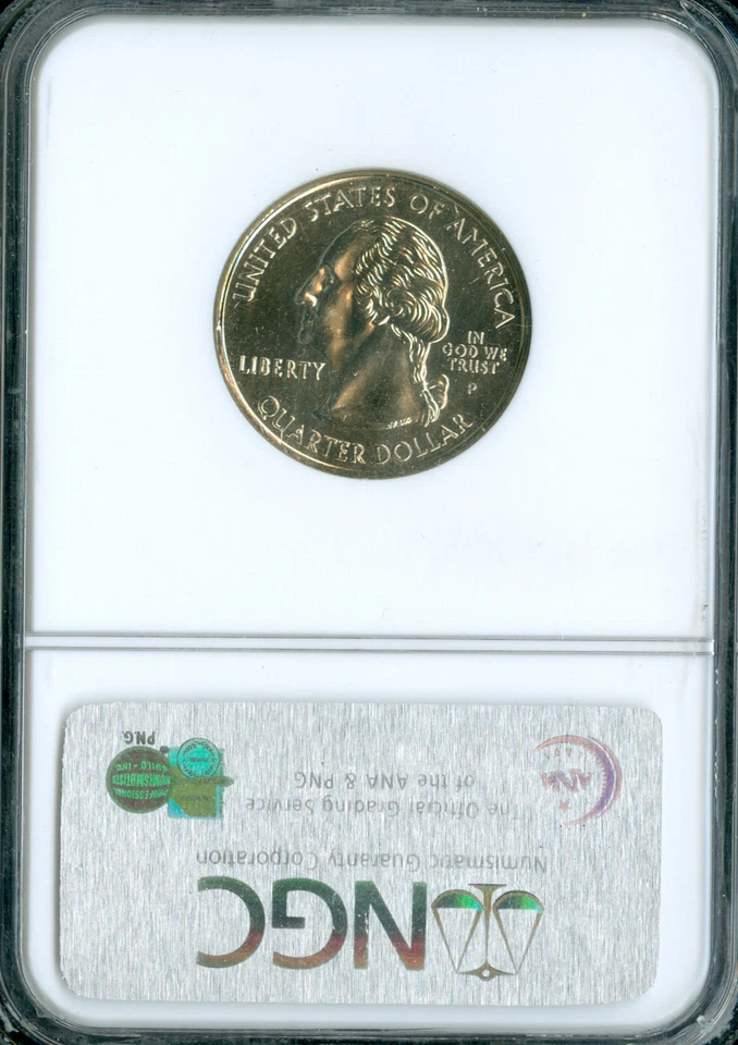 2000 P MASSACHUSETTS STATE QUARTER NGC MS67 PL MAC SPOTLESS . - Image 2 of 2