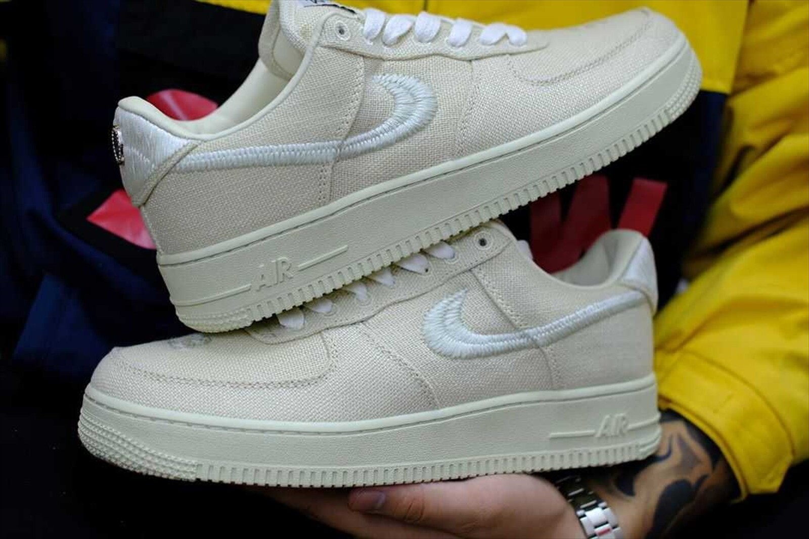 Size 10.5 - Nike Air Force 1 Low Stussy Fossil for sale online | eBay