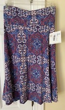 NWT LuLaRoe Multi Color A-Line Azure skirt size Small 2-4 Yoga waist band.