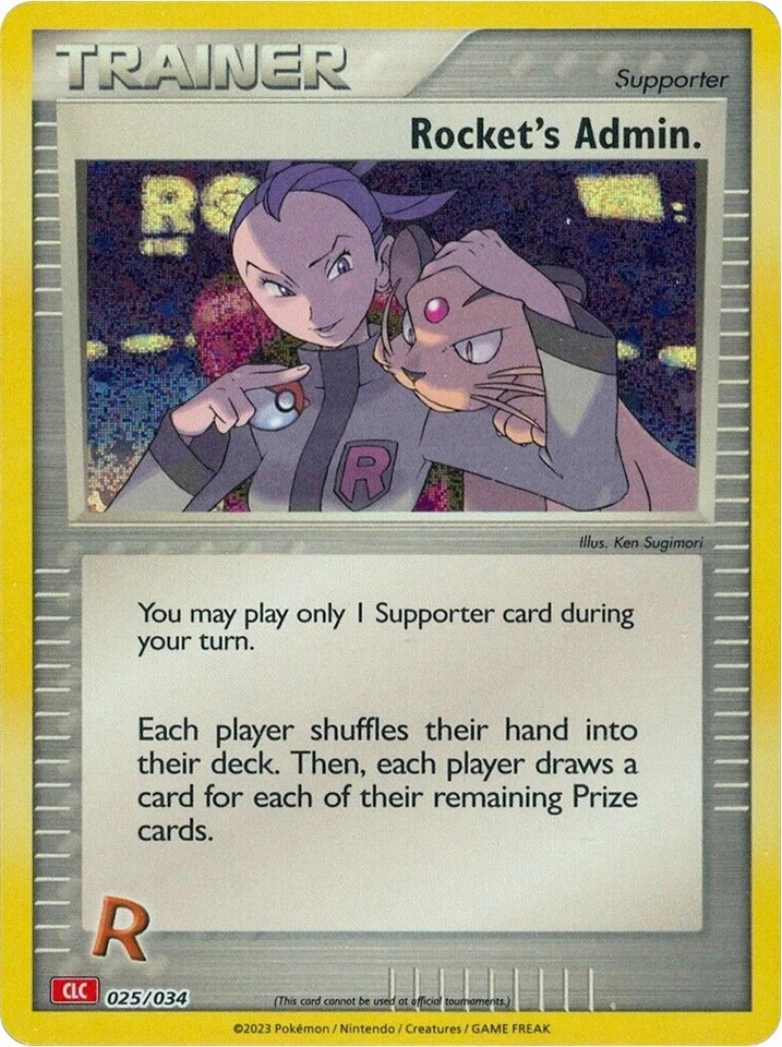 Rocket's Admin. 025/034 Trading Card Game Classic