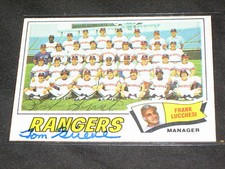 1977 RANGERS TOM GRIEVE & FRANK LUCCHESI SIGNED AUTOGRAPHED TOPPS BASEBALL CARD
