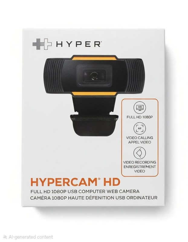 USB Webcam Full HD 1080p w/ Mic & Auto Focus –Streaming Camera for PC Mac Lapto