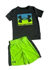 Under Armour Boys Logo T Shirt And Shorts Set Size 4