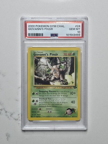 Giovanni's Pinsir (Unlimited) graded PSA 10 for sale on eBay