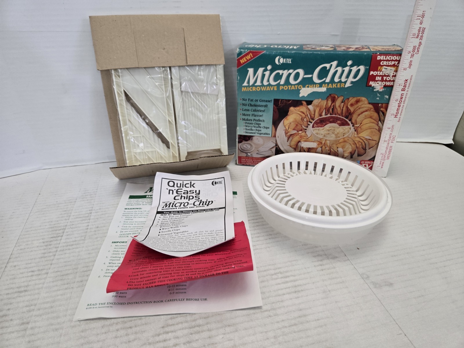 K-TEL Micro-Chip Microwave Potato Chip Maker As Seen On TV 1995 FREE SHIPPING